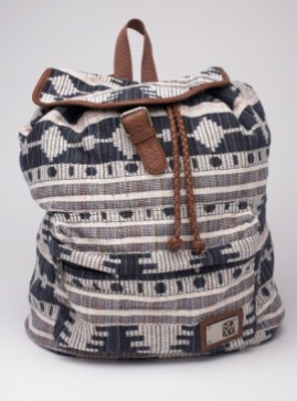 tribal leather backpack